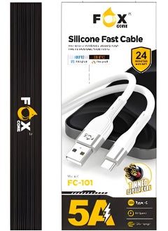 Fox Foxcore 5A Nylon Fast Charging USB Type C Charger Cable Compatible with Samsung Huawei Xiaomi 120cm  - Image 1