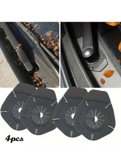 Generic 4PCS Car Wiper Hole Protective Cover, Silicone Wiper Arm Bottom Protection Pads, Wiper Dust Jacket Anti-Leaf Universal for Most Vehicles - Black  - Image 1