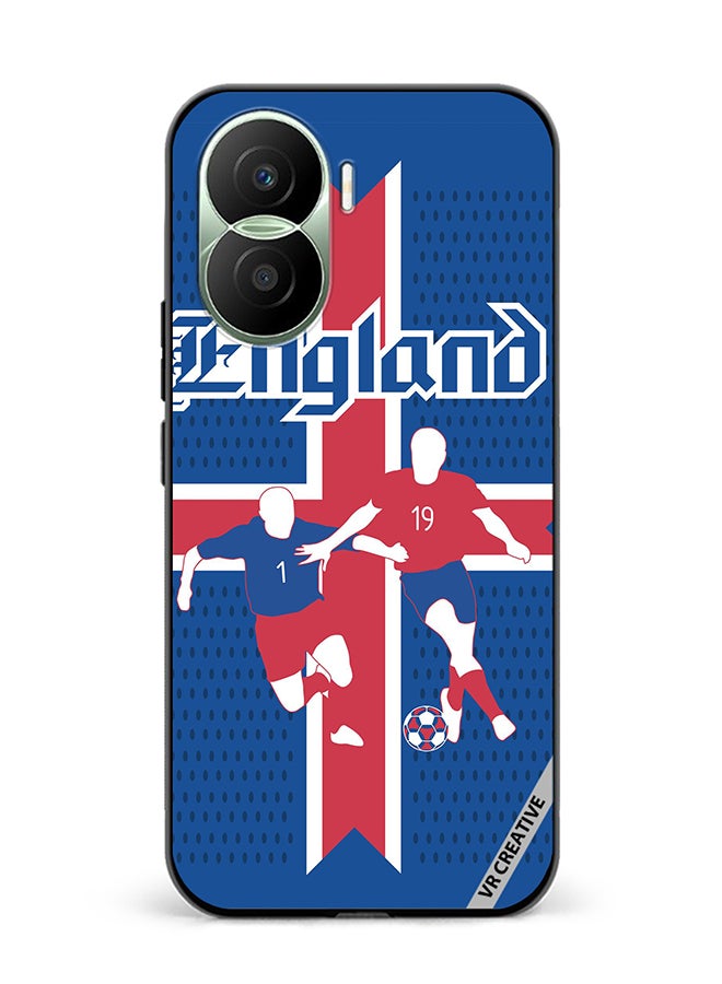VR CREATIVE Protective Case Cover For Honor Play7T Pro Sports Soccer Football England Design Multicolour - Image 1