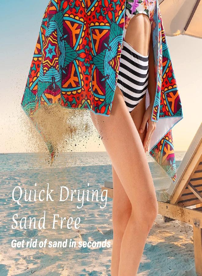 Akaso AKASO Microfiber Beach Towel Super Absorbent Quick Fast Dry Sand Free Oversized 63x31 inches Lightweight Towel, Pefect for Adults, Travel, Gym, Camping, Pool, Yoga, Outdoor and Picnic - Image 2