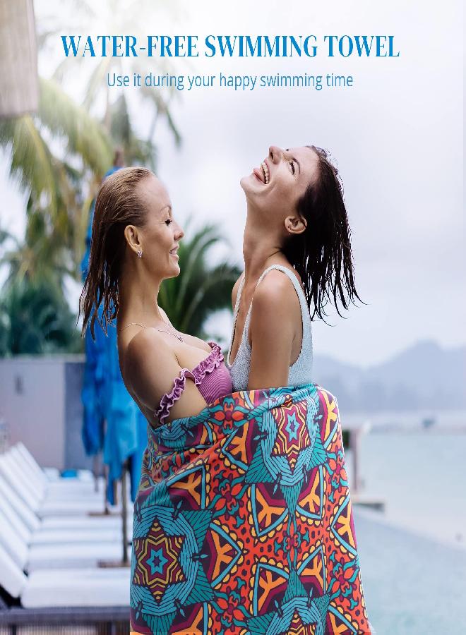 Akaso AKASO Microfiber Beach Towel Super Absorbent Quick Fast Dry Sand Free Oversized 63x31 inches Lightweight Towel, Pefect for Adults, Travel, Gym, Camping, Pool, Yoga, Outdoor and Picnic - Image 3