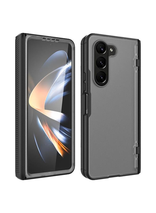 The Bros Case For Samsung Galaxy Z Fold5 Frosted PC+TPU Folding Phone Case with Hinge