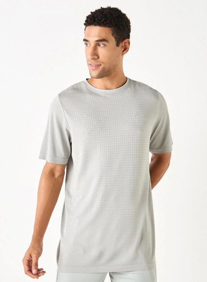Kappa Textured T-shirt with Short Sleeves