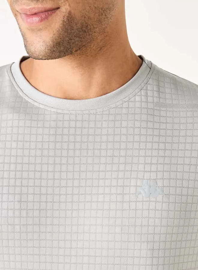Kappa Kappa Textured T-shirt with Short Sleeves