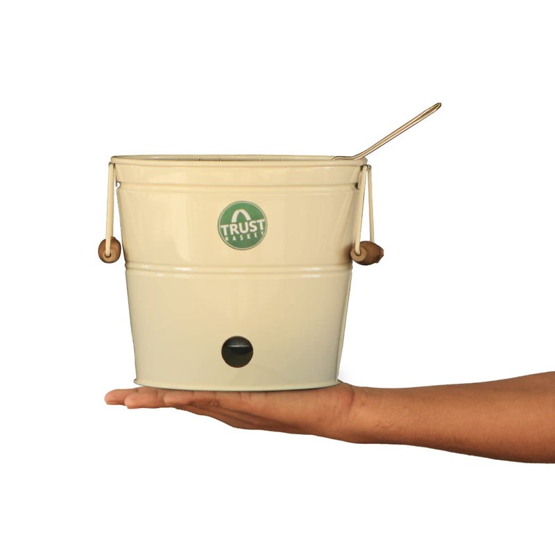 إسكدنيا شواية فحم محمولة للمنزل | مجموعة شواية تندوري وشواية باربكيو من الفولاذ المقاوم للصدأ مع أعواد الشواء - مثالية للتخييم والنزهات في الهواء الطلق (العاجي، قائمة بذاتها) - Image 3