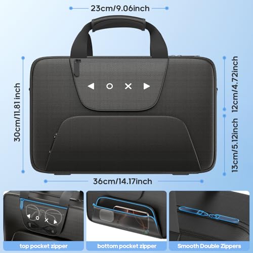Gersker Carrying Case Compatible with PS5/Slim/Pro Disc & Digital, PS5 Travel Case for Play 5 Controllers, PS Portal, Game Discs, PS 5 Protective Travel Bag Play 5 Carry with Zipper Pocket, Black - Image 4