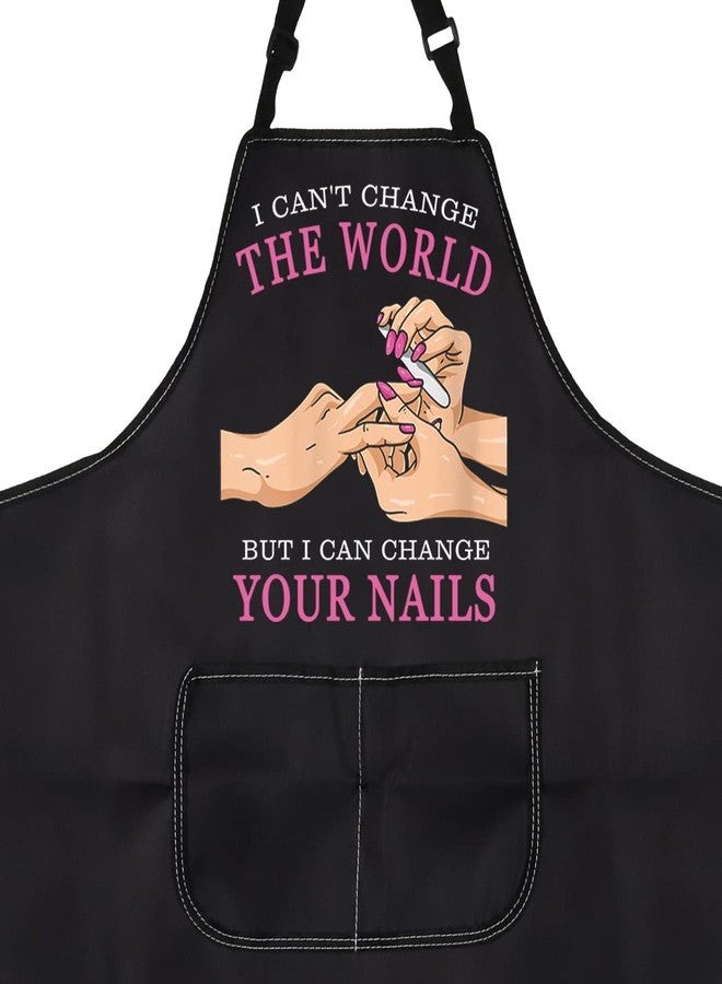 PXTIDY Nail Tech Apron With Pockets Nails Salon Apron Technician Aprons Manicurist Aprons Waterproof Adjustable (CHANGE YOUR) - Image 2