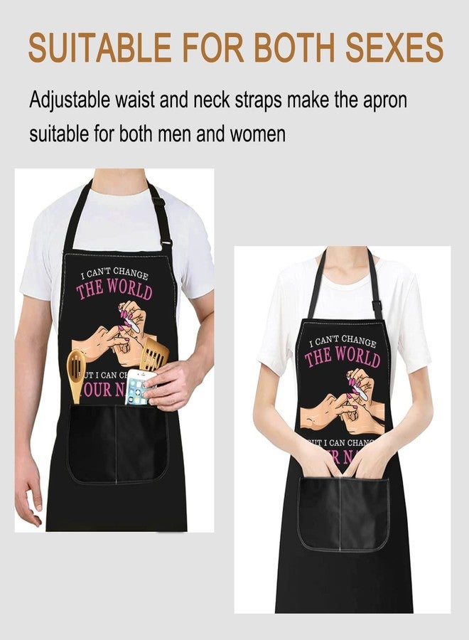 PXTIDY Nail Tech Apron With Pockets Nails Salon Apron Technician Aprons Manicurist Aprons Waterproof Adjustable (CHANGE YOUR) - Image 4
