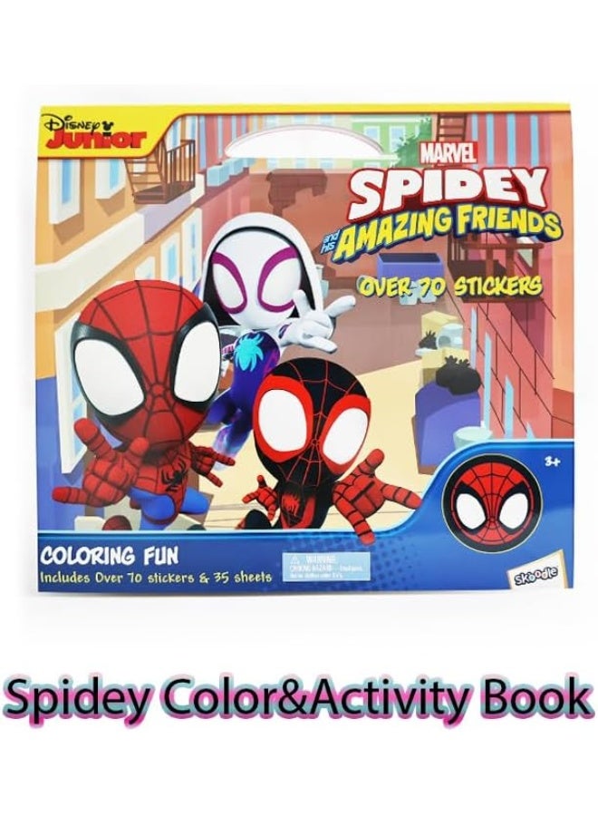 SKOODLE Disney Color & Activity Book Set for Kids: Minnie, Frozen, Princess and Spidey - Image 2
