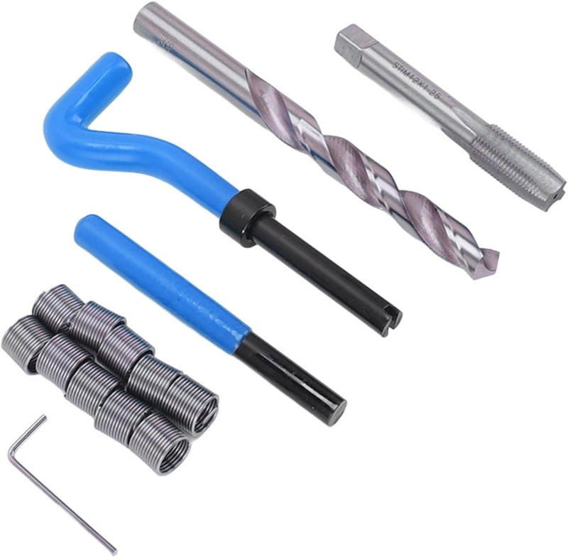 Light durable upgraded substance Dioche + 1.25 Thread X 1.25 Thread Repair Kit - High Strength & Durable Tool for Restoring Damaged Threads - Complete Accessories Included for Engine & Automotive Use (Blue) Practical build - Image 3