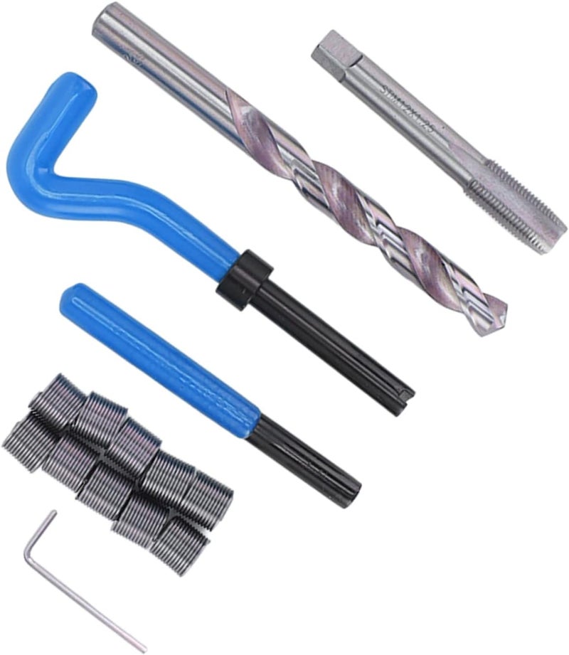 Light durable upgraded substance Dioche + 1.25 Thread X 1.25 Thread Repair Kit - High Strength & Durable Tool for Restoring Damaged Threads - Complete Accessories Included for Engine & Automotive Use (Blue) Practical build - Image 2