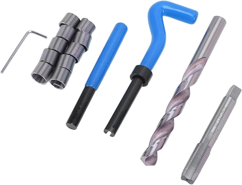 Light durable upgraded substance Dioche + 1.25 Thread X 1.25 Thread Repair Kit - High Strength & Durable Tool for Restoring Damaged Threads - Complete Accessories Included for Engine & Automotive Use (Blue) Practical build - Image 1