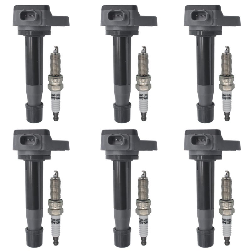 Autowxjq Ignition Coil Iridium Spark Plugs Set of 6pcs UF603 C1624 Compatible with Honda Pilot Accord Odyssey Ridgeline Acura MDX RDX TSX ZDX RL TL TSX 3.5L 3.7L V6 - Image 4