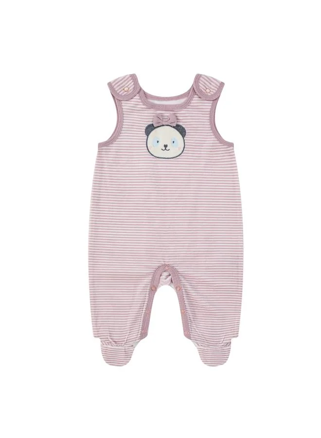 Luna & Lily 2-Piece Striped Romper and Plain Bodysuit