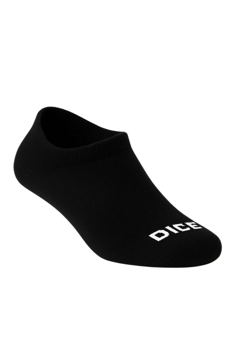 DICE Pack of 10 Black & White Cotton Socket Socks for Men - Image 3