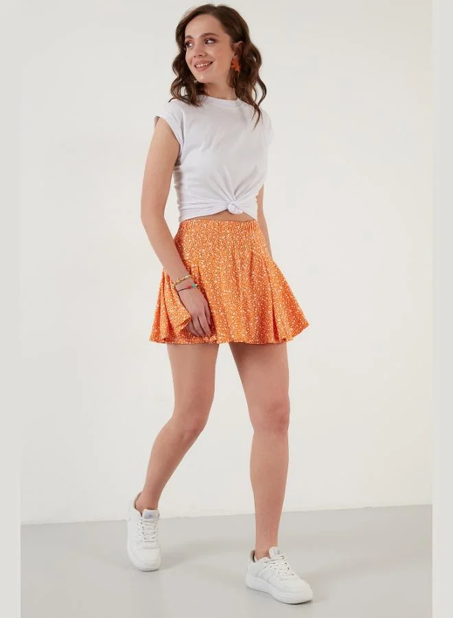 ليلا تنورة قصيرة نسائية بخصر مطاطي