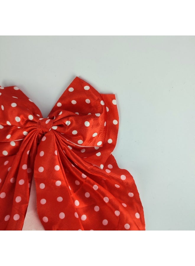 Large satin bow hair clip - high quality material - Image 2