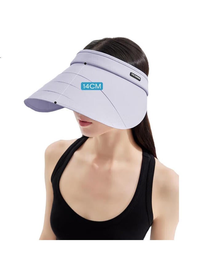 Vvc Sun Protection Hat Women'S Foldable Summer Uv Protection Sun Hat Outdoor Cycling Sunshade Hat Fengxin Purple One Size - Image 1