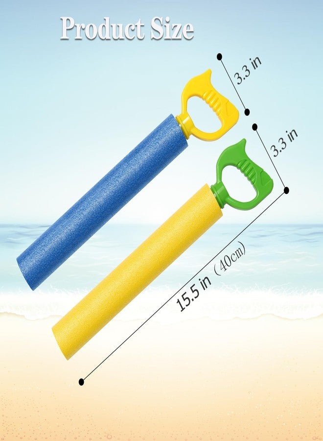 OKGD 4-Pack Water Blaster Soaker Guns Set,15'' Water Guns with Plastic Handle Outdoor Swimming Pool Beach Summer Fun Party Games - Image 2