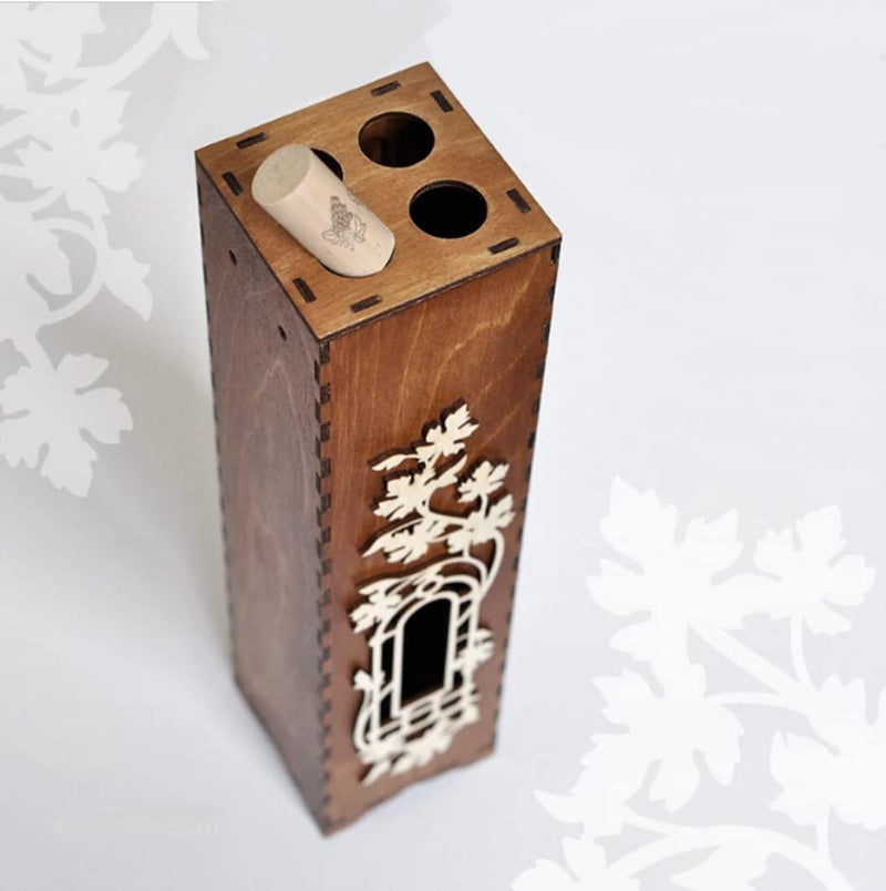 WedooZy WedooZy Wooden Bottle Case Latest Collection Elegant Portable Handcrafted Bottle Box for Storage Gift Item for Festival Birthday Anniversary Wedding Color Brown  - Image 4