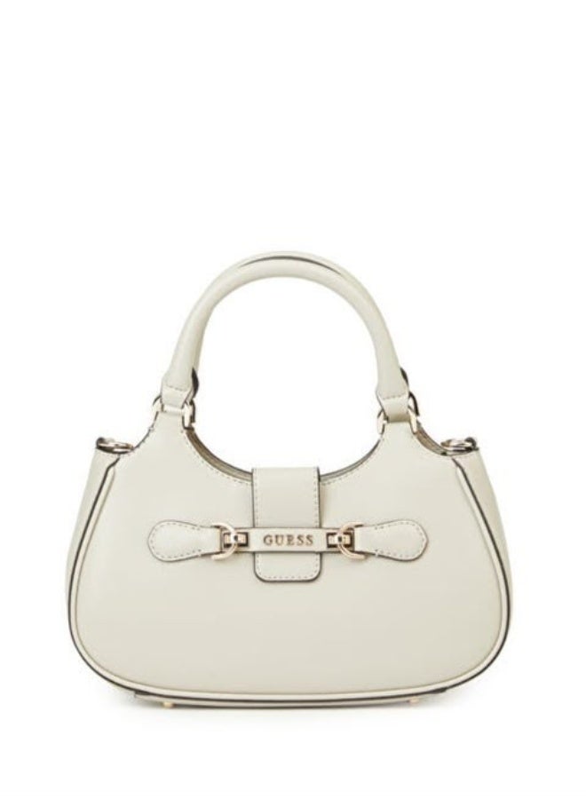 GUESS Nolana Crescent Shoulder Bag – Bone White - Image 1