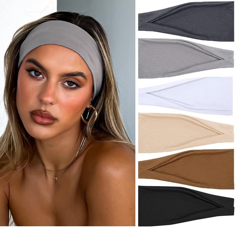 TERSE Headbands for Women Hair Bands for Womenâ€™s Hair Non Slip Women Thick Headband Stretchy Sweat Bands Headbands for Yoga Workout Every Day Basic Fashion Accessories - Image 1