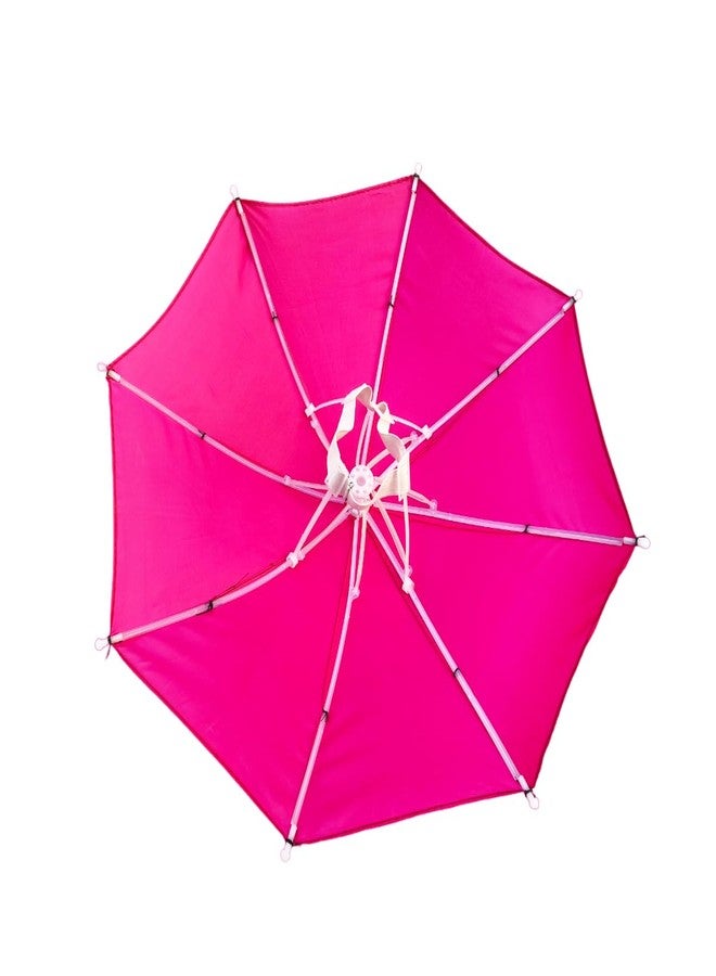 Dark Moon Hat Umbrella for Kids Plastic Hat/Cap Umbrella for Kids/Men/Women and Adults UV & Rain Protection Hat Umbrella for Kids boys and Girls pack of 1 (Pink) - Image 4