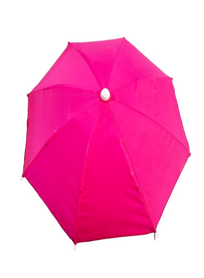 Dark Moon Hat Umbrella for Kids Plastic Hat/Cap Umbrella for Kids/Men/Women and Adults UV & Rain Protection Hat Umbrella for Kids boys and Girls pack of 1 (Pink) - Image 2