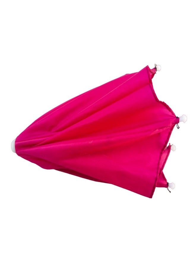 Dark Moon Hat Umbrella for Kids Plastic Hat/Cap Umbrella for Kids/Men/Women and Adults UV & Rain Protection Hat Umbrella for Kids boys and Girls pack of 1 (Pink) - Image 5