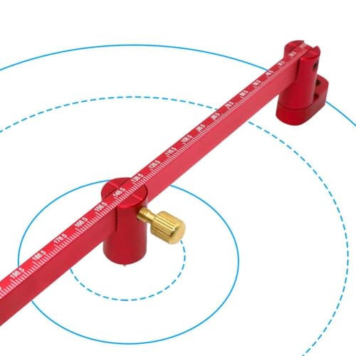 JCFANTS 550mm Woodworking Scribing Compass,Adjustable Large Size Circle Drawing Tool, Precision Marking Ruler, Durable Hand Tool for Woodworking Layout and Crafting, (Red) - Image 4