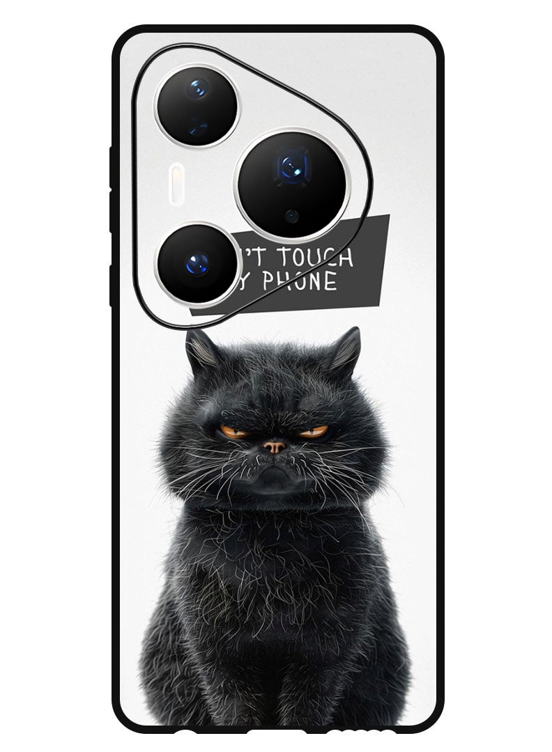 Theodor Case Compatible with Huawei Pura 80 Pro Plus 6.8 Inch Protection Shockproof Bumper Cover Dont Touch My Phone Cat - Image 1