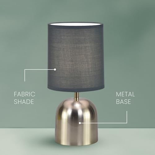 MAGIK Silver Shot LED Table Lamp (Nickel & Warm Grey Finish) | Includes 5W LED Bulb | Elegant Decorative Lamp for Bedroom, Living Room & Office | Compact Design | Ready to Use - Image 3