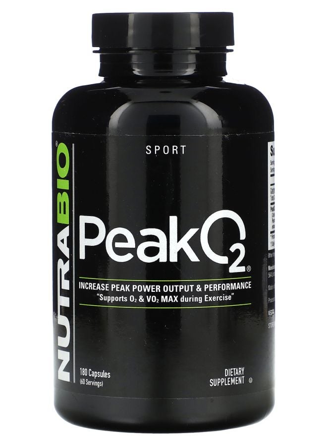 NutraBio Peak O2 180 Capsules