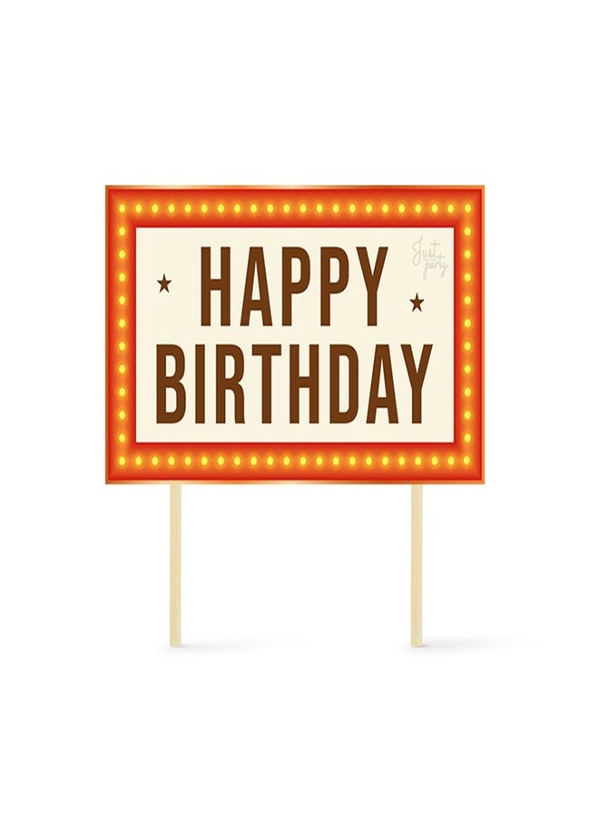Just Party Bollywood Theme Happy Birthday Cake Topper & Birthday Props for Kids | Bollywood Movie Night Cake Toppers for Cake Decoration & Photo Props / Muffin Toppers | Set of 6 Props + 1 Topper - Image 3
