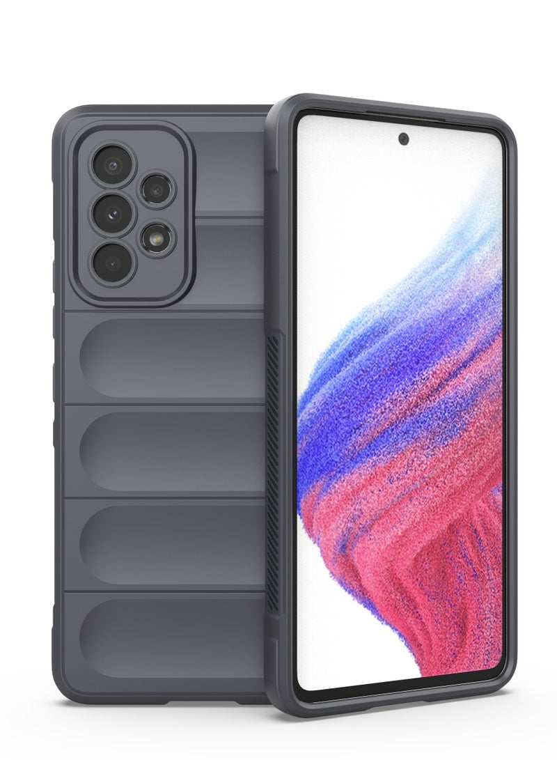 انبلاك جراب خلفي ماجيك متوافق مع سامسونج جالاكسي A53 الجيل الخامس 5G (رمادي داكن)