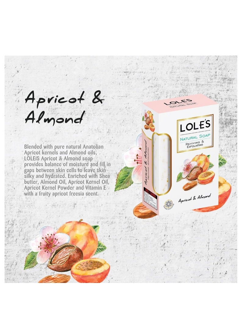 LOLE'S Luxury Pure Natural Soap, Apricot & Almond Beauty Bar, Detox & Deep Cleansing Face and Body Care - Vitamin E, SLS-Free, Crisp & Fresh Touch, 100% Vegetable, No Animal Fat 150g - Image 4