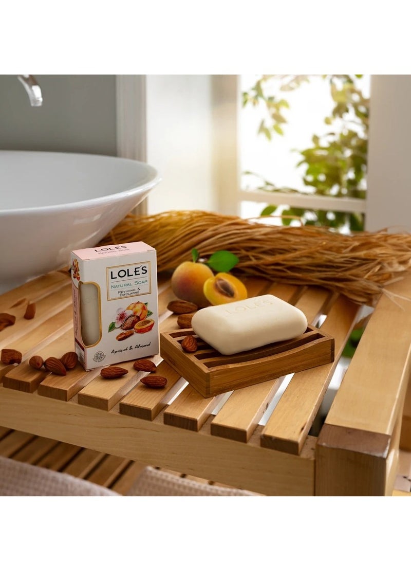 LOLE'S Luxury Pure Natural Soap, Apricot & Almond Beauty Bar, Detox & Deep Cleansing Face and Body Care - Vitamin E, SLS-Free, Crisp & Fresh Touch, 100% Vegetable, No Animal Fat 150g - Image 5