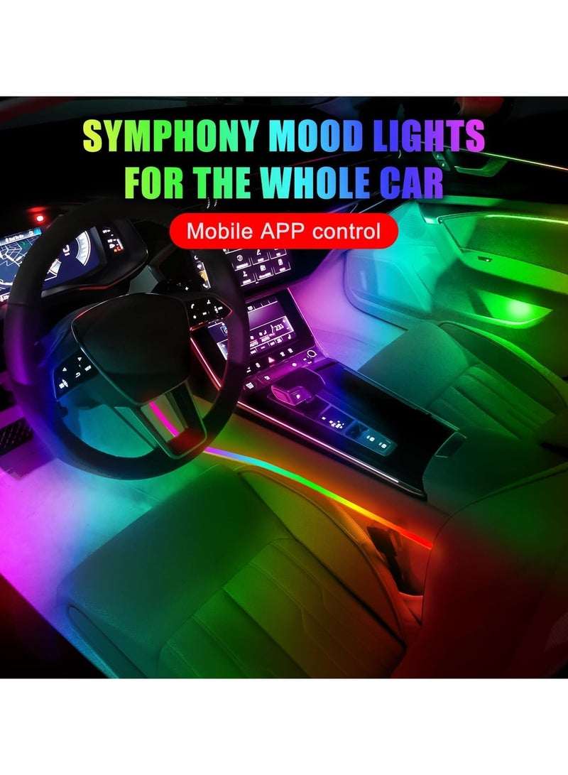 "Car Interior LED Light Strip Kit - RGB Lighting with Music Sync, App Control, and Voice Activation" - Image 3