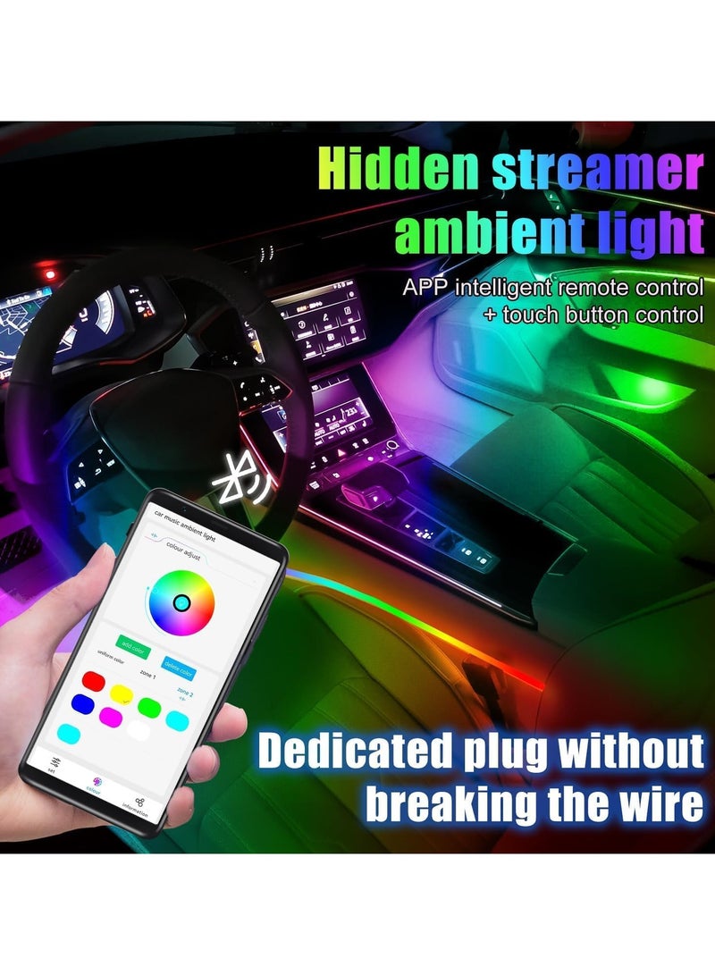 "Car Interior LED Light Strip Kit - RGB Lighting with Music Sync, App Control, and Voice Activation" - Image 4