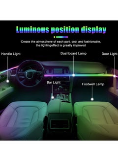 ماركة غير محددة "إضاءة LED داخلية للسيارة - شريط إضاءة RGB مع مزامنة الموسيقى وتحكم عبر التطبيق والصوت"  - Image 2