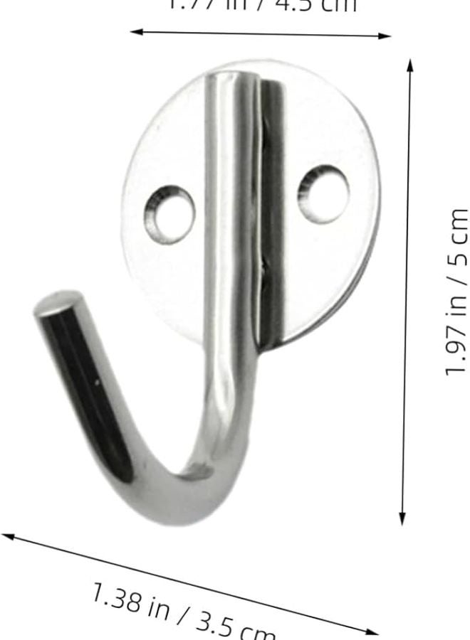 3Pcs Stainless Steel Round Wall Hooks Heavy Duty for Bathroom Kitchen Hanging - Image 3