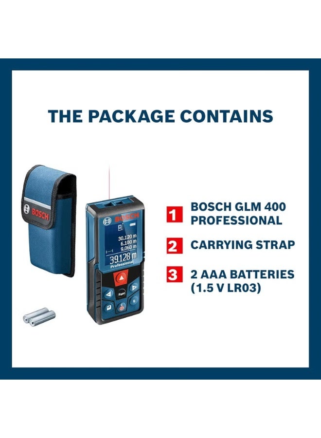 BOSCH GLM 400 Laser Distance Measurer (40M Range) - Image 2
