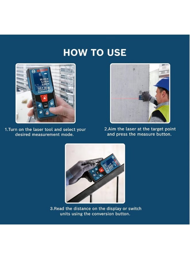 BOSCH GLM 400 Laser Distance Measurer (40M Range) - Image 4