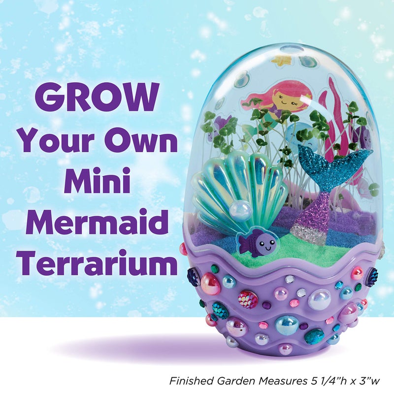 Creativity for Kids Mini Garden: Mermaid Terrarium Kit - Mermaid Gifts for Girls, Crafts and Toys, Holiday Stocking Stuffers for Kids (Ages 6+) - Image 2