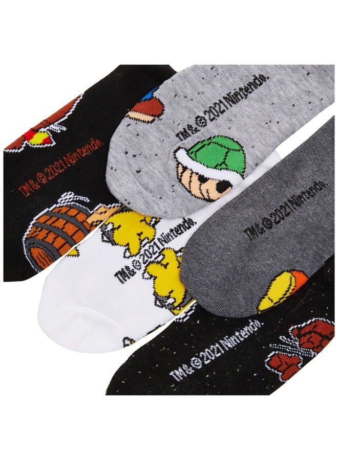 Mario Boys 5 Pack No Show Socks - Image 3