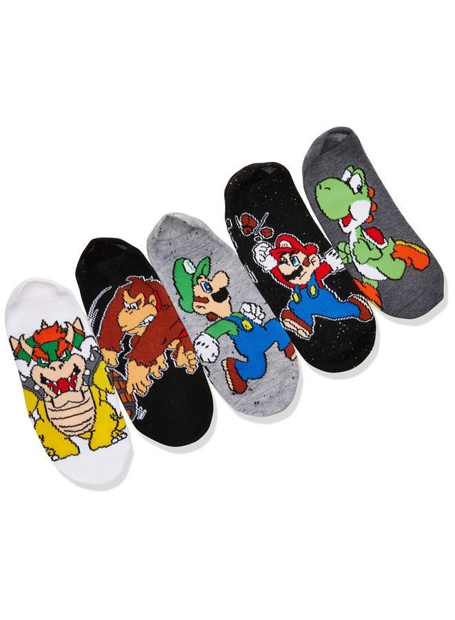 Mario Boys 5 Pack No Show Socks - Image 2