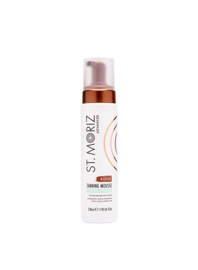 St. Moriz Advanced Color Correcting Self Tanner Mousse in Medium - 230ml - Color Correcting Instant Self Tanning Foam for Face & Body - Long Lasting & Streak Free Sunless Self Tanner - Image 1