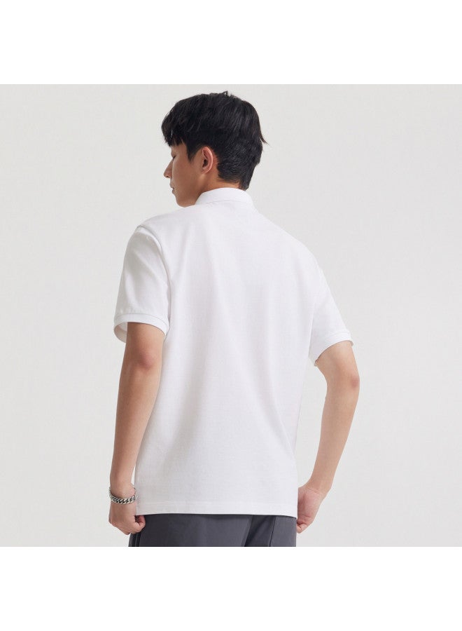 Cabbeen Men's Polo Shirt With Textured Jacquard Spliced Stripes Short Sleeve Men's Polo Shirt - Image 5
