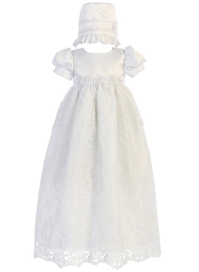 Pink Princess Baby Girl Baptism Dress Christening Dresses for Baby Girl White Baptismal Gown Vestido de Bautizo para Niña 3 Months Girls' Outfit Infant Newborn Babies bautismo Bebes ropones babtism - Image 1