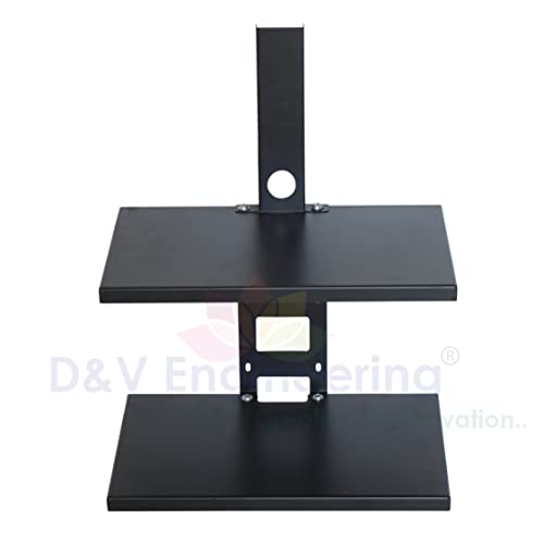 D&V ENGINEERING - Creative in innovation D&V Engineering Metal Double Shelf Wall Mount Stand/Set Top Box Stand/Hospital Monitor Holder, Tray Size-13.6"X 9" - Black - Image 5